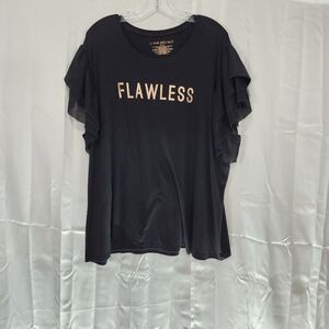 Lane Bryant Size 3X Black Flawless Top